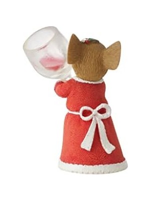 Naque Enesco Kalpli Kuyruklar Noel Teslimatı Daha Fazla Şarap Lütfen Minyatür Heykelcik, 2,01 Inç, Çok Renkli