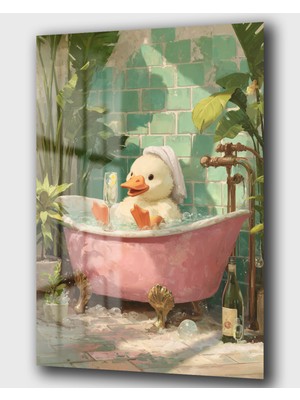 Özgürce Modern ve Şık Dekoratif Lavabo ve Banyo Cam Tablo Seti