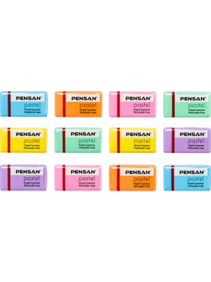 Danacı Kırtasiye Pensan Pastel Renkli Silgi 12 Adet
