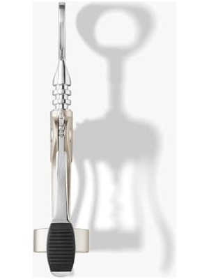 Naque Arcos Manuel Tirbuşon 195MM Çinko Alaşımlı Şişe Açacağı Ile. Şarap ve Bira Açmak Için Kaymayan Aparat. Gümüş Rengi