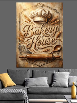 Özgürce Doğal Ahşap Mutfak Panosu Dekoratif Kanvas Tablo, Şık ve Zarif Tasarım