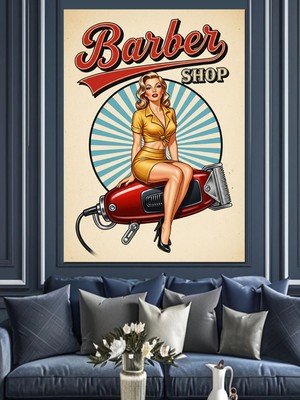 Özgürce Renkli Pin-Up Kız Dekoratif Kanvas ve Mdf Ahşap Tablo