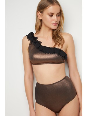 Lovekini Rosalinda Bronze High Waist Bikini