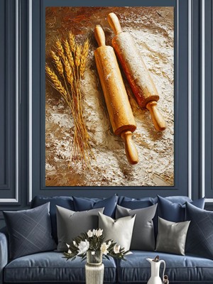 Özgürce El Yapımı Dekoratif Kanvas ve Mdf Ahşap Tablo, Yemek ve Mutfak Şıklığı