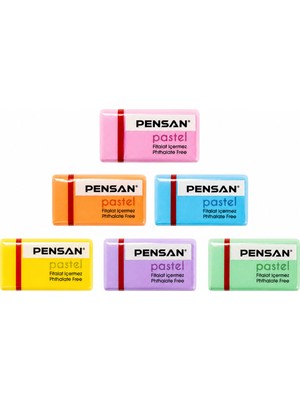Danacı Kırtasiye Pensan Pastel Renkli Silgi 6 Adet