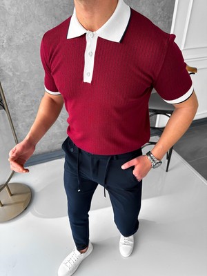 Modefendicom Yüksek Kalite Desenli Polo Yaka Tshirt