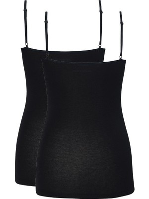 Blackspade Fine Ribana Parmak Askı Siyah Atlet 1615