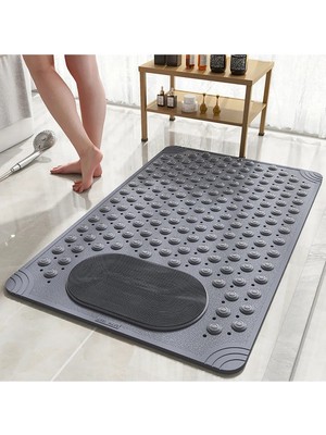 PremiumPort Kaydırmaz Masajlı Vantuzlu Banyo Paspası 36X70 Cm, Şık ve Kullanışlı