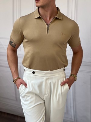 Modefendicom Yüksek Kalite Polo Yaka Fermuarlı Tshirt