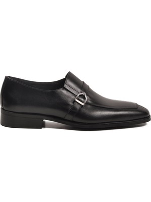 Fosco Siyah Hakiki Deri Erkek Klasik Ayakkabı 3262 M