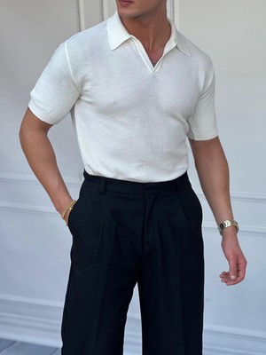 Modefendicom Polo Yaka Örme Triko Tshirt