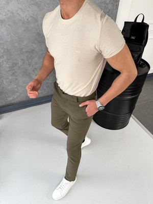 Modefendicom Yüksek Kalite Slimfit Merserize Kumaş Bisiklet Yaka Tshirt