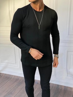 Modefendicom Örme Desen Pamuklu  Sweat