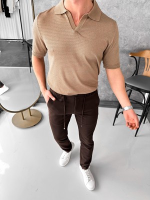 Modefendicom Yüksek Kalite Kesik  Yaka Likralı Tshirt