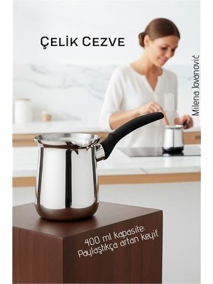 General Çelik Cezve 400 ml - Süt ve Kahve Cezvesi