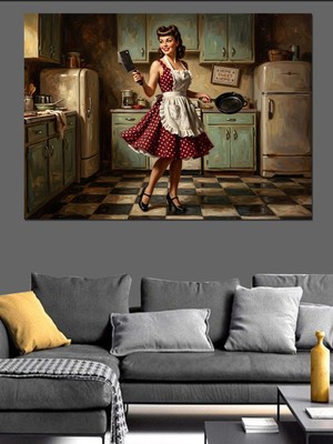 Özgürce Şık ve Zarif Klasik Mutfak Dekoratif Kanvas ve Mdf Tablo