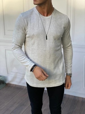 Modefendicom Örme Desen Pamuklu  Sweat