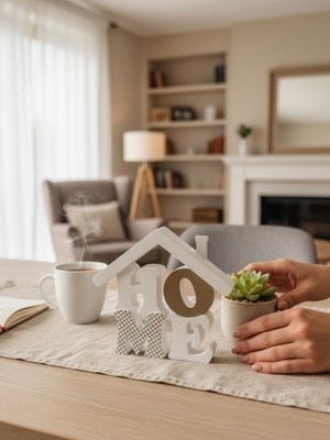 Özgürce Modern 3D Yazılı Masa Üstü Dekoratif Ev Aksesuarı