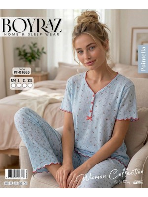 Boyraz PT-01883 Kadın Pointella Kısa Kol Pijama Takımı