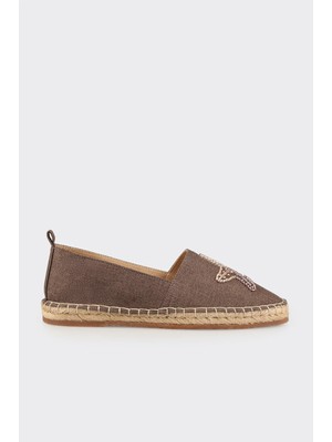 Elle Kahve Kadın Düz Espadril