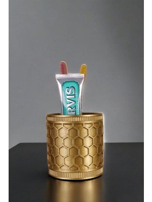 Özgürce Altın Renkli Diş Fırçası Tutucu, Şık ve Pratik Stand