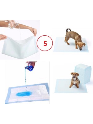 General Yıkanabilir Köpek Çiş Pedi - 90 x 60 cm 5li Paket