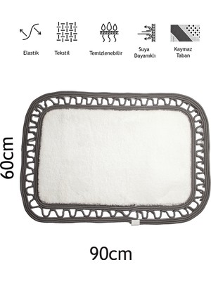 PremiumPort Hasır Kaymaz Taban Jüt Paspas 90X60, Şık ve Doğal Ev Dekoru