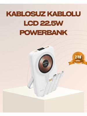 General Manyetik Kablosuz Powerbank 22.5W Hızlı Şarj LCD Ekranlı