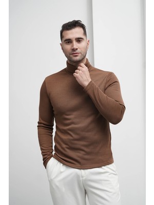 Modefendicom Slim Fit Italyan Kesim Tam Balıkçı Boğazlı Kazak