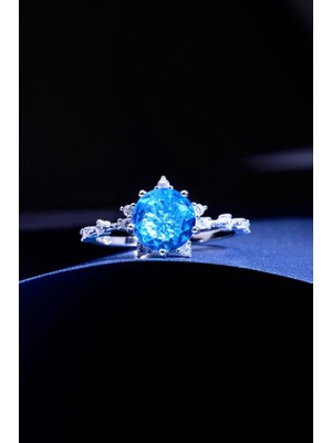 İnnuendo Jewelry 925 Ayar Gümüş Taç Formlu Zümrüt Taşlı Kadın Yüzük