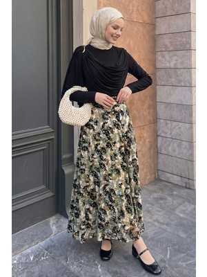 inStyle Desenli Etekli Bej Yoryo Takım