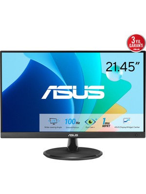 Kaia Life Asus VP227HF 21,45" 1ms, 100Hz, Full Hd, Hdmı, Vga, Va Led, Çerçevesiz Tasarım, Düşük Mavi Işık, Freesync Kurumsal Monitör