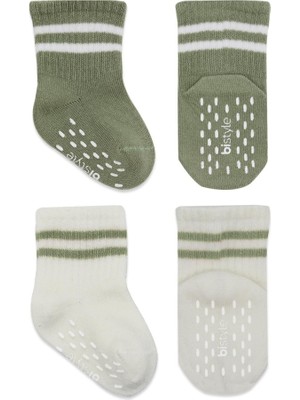 NW NessiWorld Çemberli Kaymaz Soket Çorap 2'li BS10125 Nil Ekru