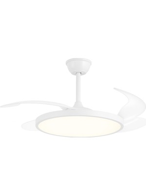 SeckinStore Helios Castor Uzaktan Kumandalı 95W 3 Renk Işıklı Gizli Kanatlı LED Tavan Vantilatörü Tavan Lambası HS9310