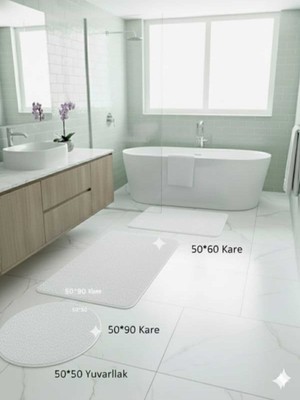 PremiumPort Panyo Pelüş Kaymaz Tabandan Oluşmakta Paspas Seti 2'li, 3'lü ve 4'lü Seçeneklerde