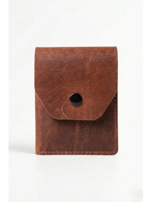 Vanilla Collection Hakiki Crazy Deri Kişiye Özel Isim Yazılı Cüzdan - Yüksek Nakit Kapasiteli Minimalist Model Crazy Camel