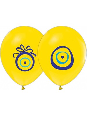 Keskin Sound Nazar Boncuğu Sarı Balon 100LÜ