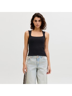 Jack & Jones Kadin Kare Yaka Kolsuz Üst - Posie