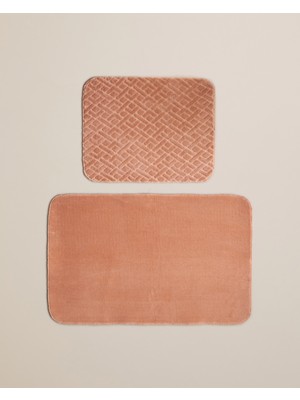 PremiumPort Kaydırmaz Banyo Paspası Seti, 60X100 cm ve 50X60 Cm, Şık ve Konforlu