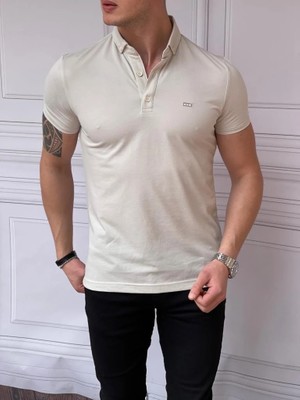 Modefendicom Merserize Polo Yaka Slimfit Kalıp Tshirt