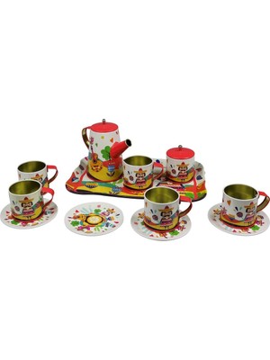 NW NessiWorld ATF-996-7A-10A 14 Prç.desenli Metal Çay Kahve
