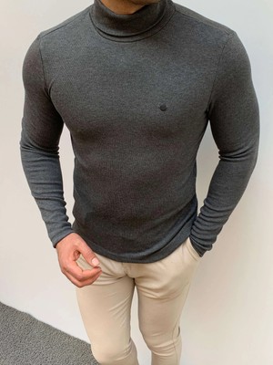 Modefendicom Slim Fit A Kalite Pamuk Tam Boğazlı Kazak