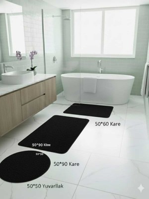 PremiumPort Yumuşak ve Kaymaz Tabanlı Paspas Seti 2'li, 3'lü, 4'lü Seçenekler