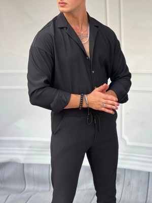 Modefendicom Fitil Desen Uzunkol  Gömlek