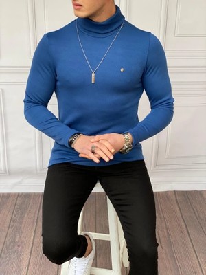 Modefendicom Slim Fit A Kalite Pamuk Tam Boğazlı Kazak
