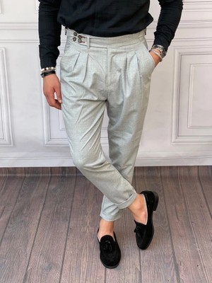 Modefendicom Rahat Kalıp Şalvar Kesim Kumaş Pantolon