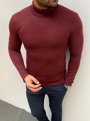 Modefendicom Slim Fit A Kalite Pamuk Tam Boğazlı Kazak