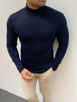 Modefendicom Slim Fit A Kalite Pamuk Tam Boğazlı Kazak