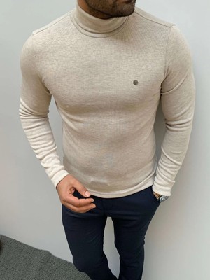 Modefendicom Slim Fit A Kalite Pamuk Tam Boğazlı Kazak