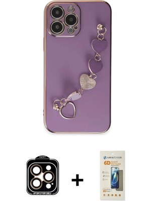 Marsilyan™- iPhone 14 Pro Max Kılıf Nova Işık Prime - Siyah 6d Mat Seramik Hayalet Nano Ekran Koruyucu + Turuncu Pvd Metal Kamera Lens